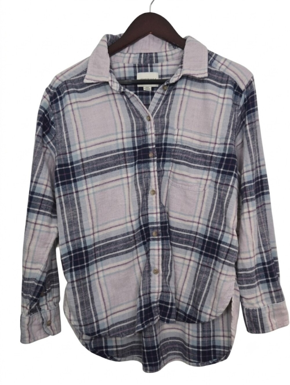 AEO boyfriend fit flannel buttons down